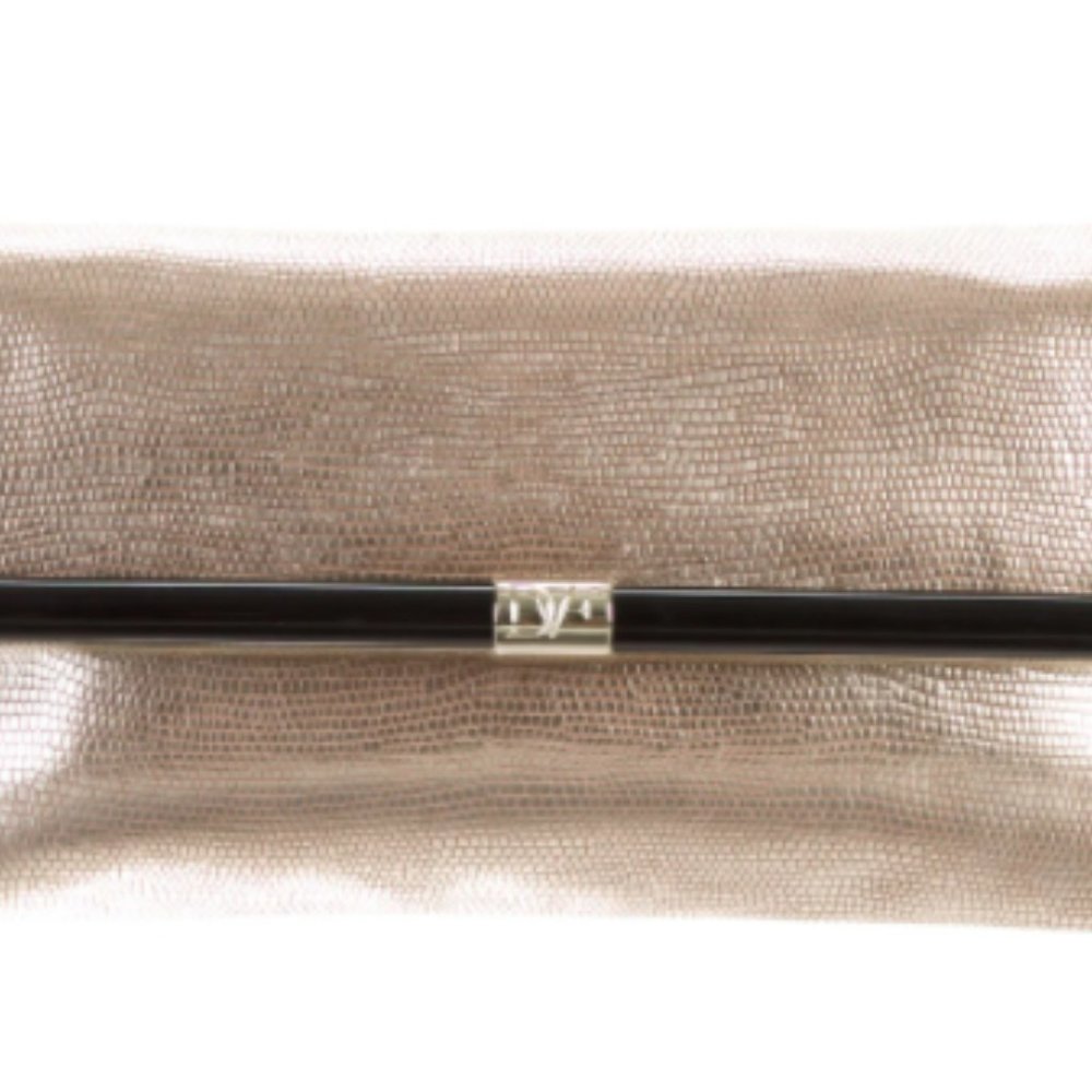 Diane Von Furstenberg metallic leather clutch